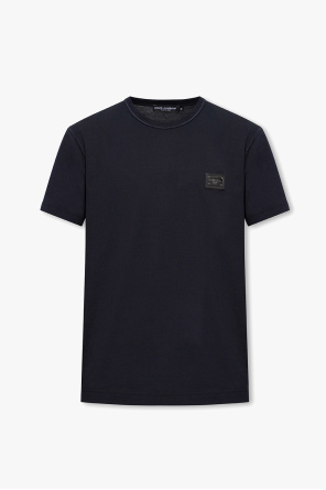 Tシャツ・カットソー DOLCE  GABBANA Men Polo Shirts G8ST3Z HU7UTN0000 Black Dolce&Gabbana T-Shirt G8PD7Z G7B9X Czarny Regular Fit